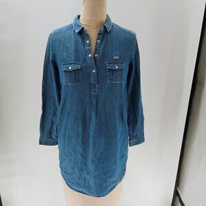 LACOSTE Cotton denim shirt dress dress blue 5-0120M∞